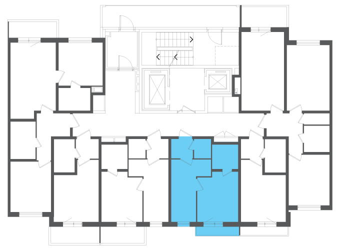 Квартира №108767 на этаже