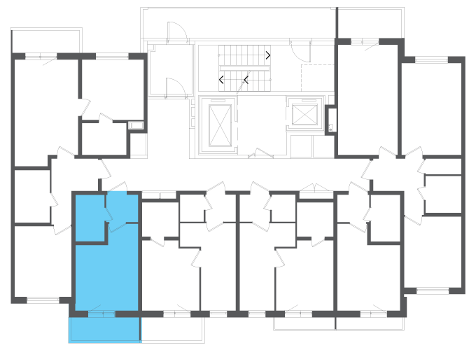 Квартира №108789 на этаже