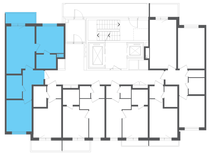 Квартира №108800 на этаже