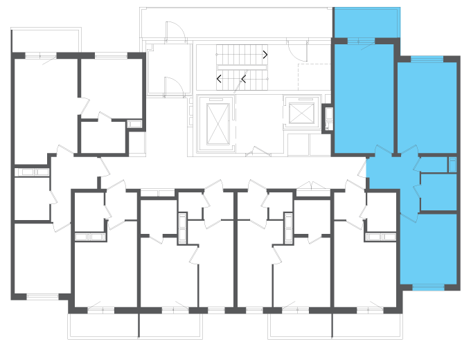 Квартира №108755 на этаже