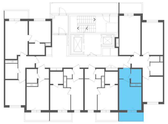 Квартира №108809 на этаже
