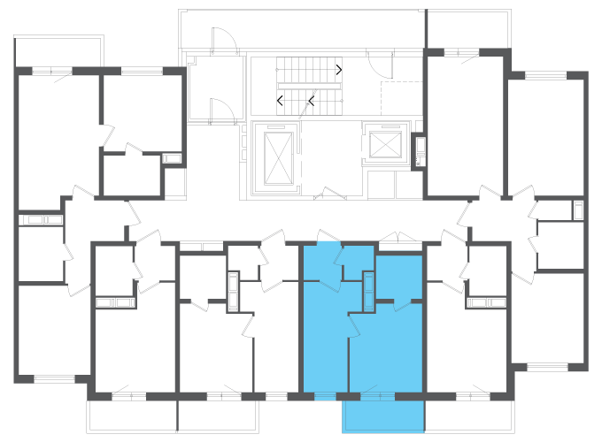 Квартира №108758 на этаже