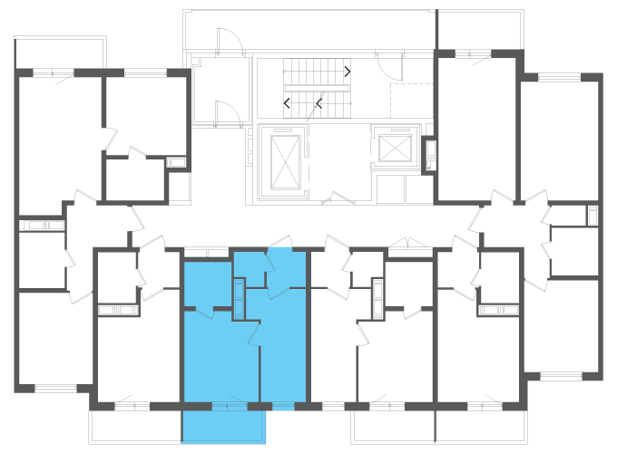 Квартира №108759 на этаже