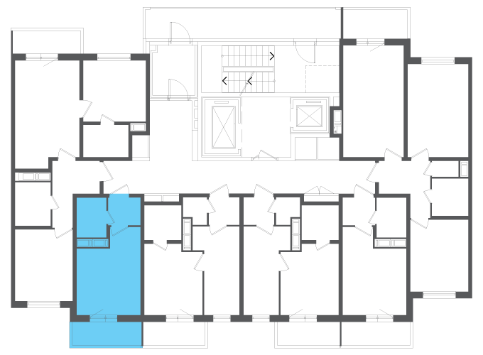 Квартира №108760 на этаже