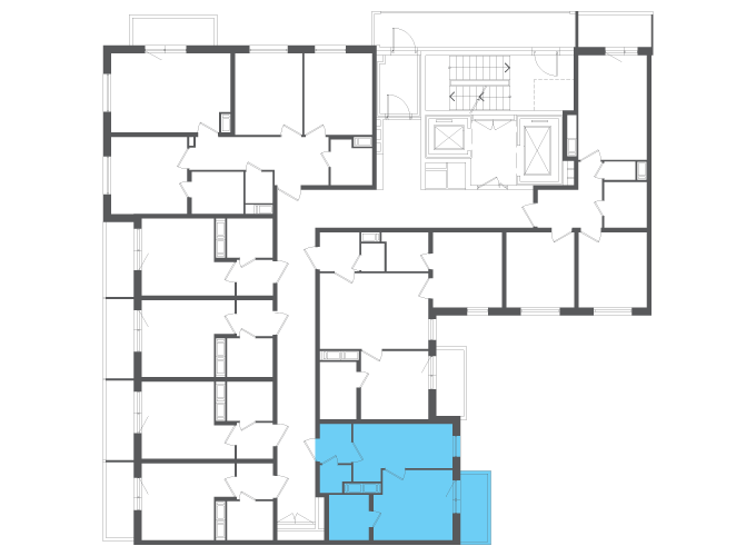 Квартира №108109 на этаже