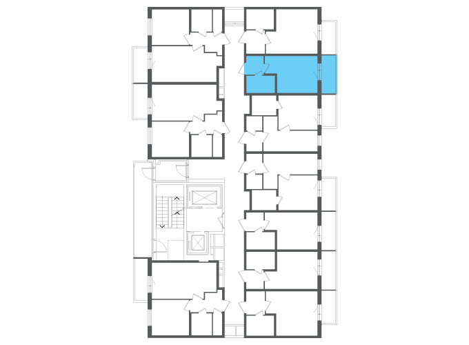 Квартира №108405 на этаже