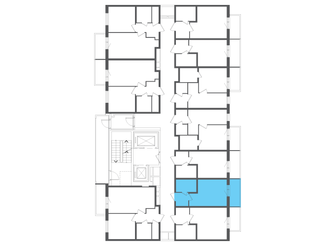 Квартира №108449 на этаже