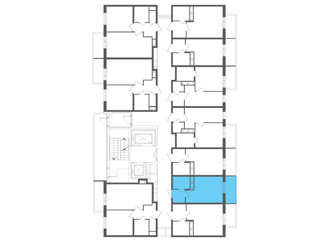 Квартира №108392 на этаже