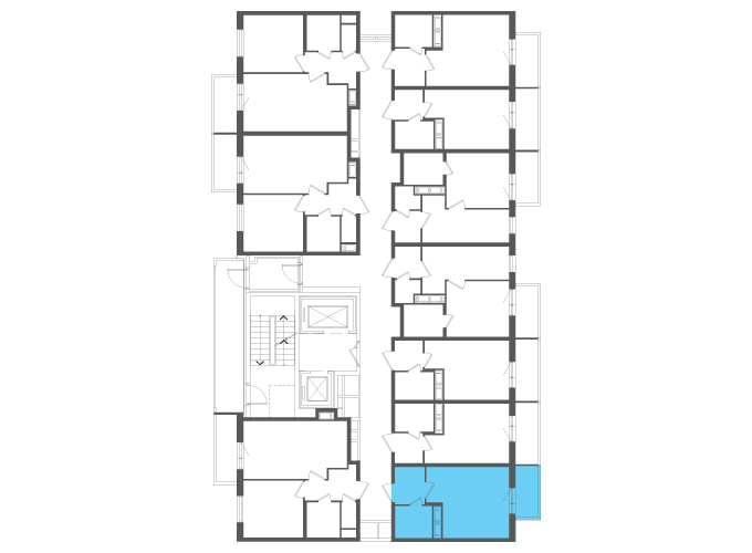 Квартира №108404 на этаже