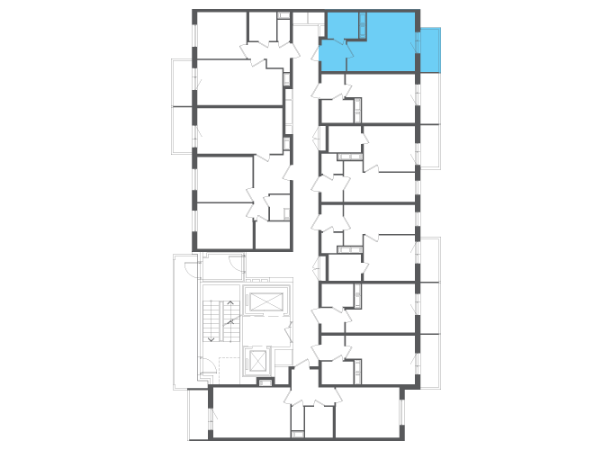 Квартира №108557 на этаже
