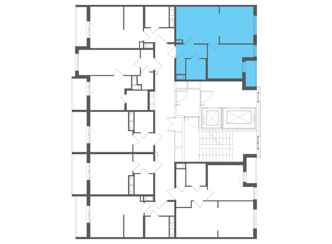 Квартира №110490 на этаже