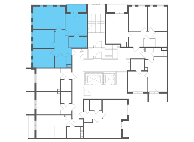Квартира №110787 на этаже