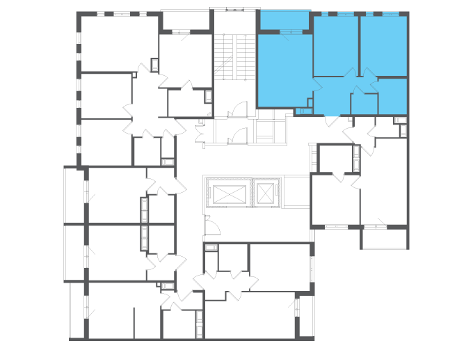 Квартира №110780 на этаже