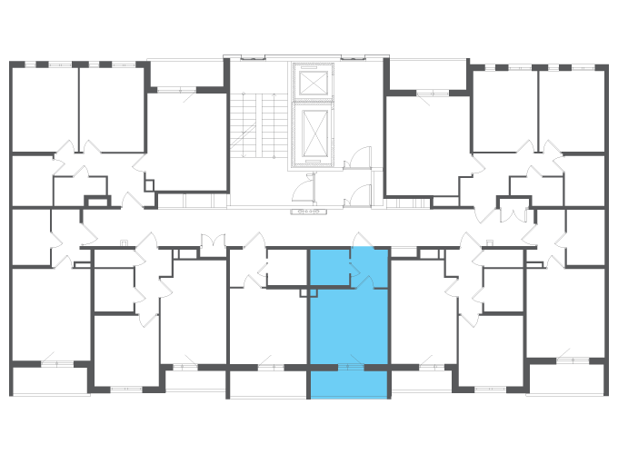 Квартира №110839 на этаже