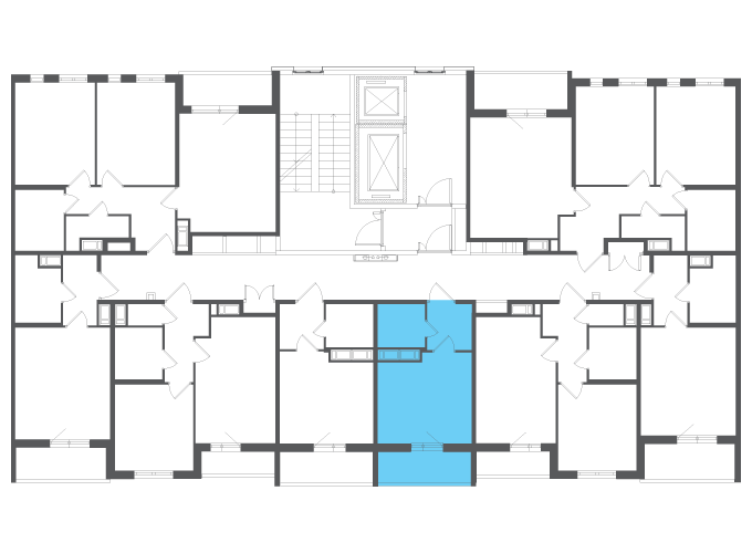 Квартира №110851 на этаже