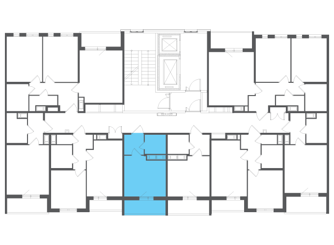 Квартира №110852 на этаже