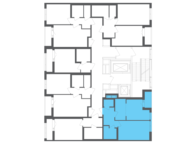 Квартира №111870 на этаже