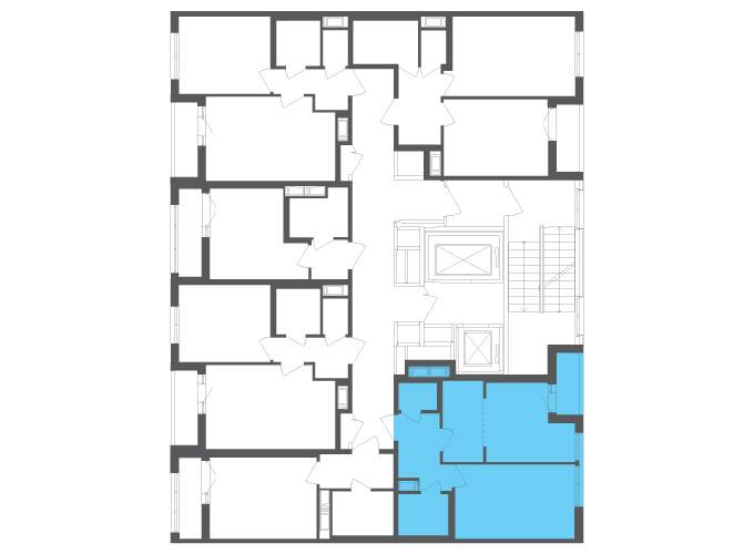 Квартира №111927 на этаже