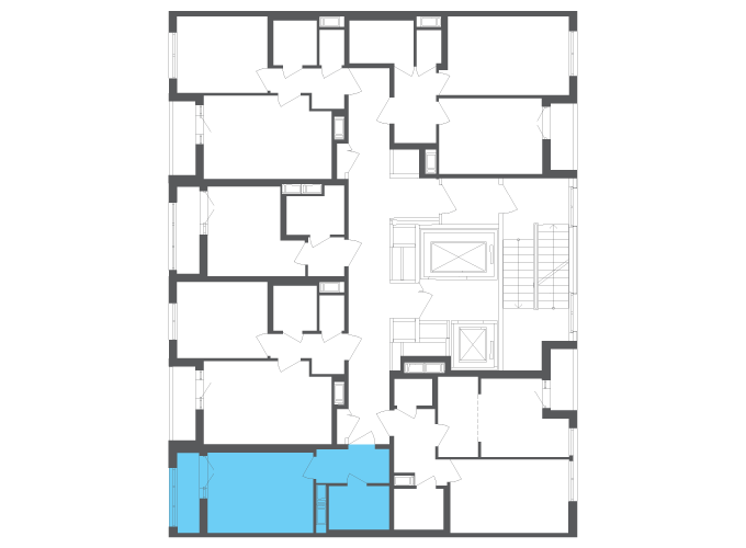 Квартира №111895 на этаже