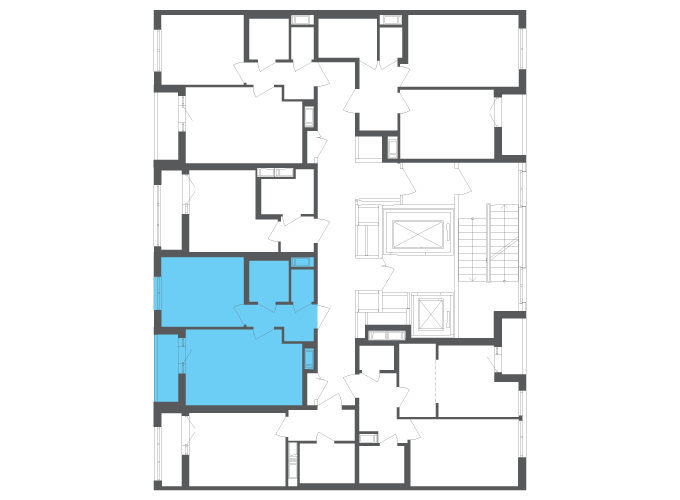 Квартира №111896 на этаже