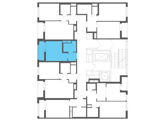 Квартира №111897 на этаже