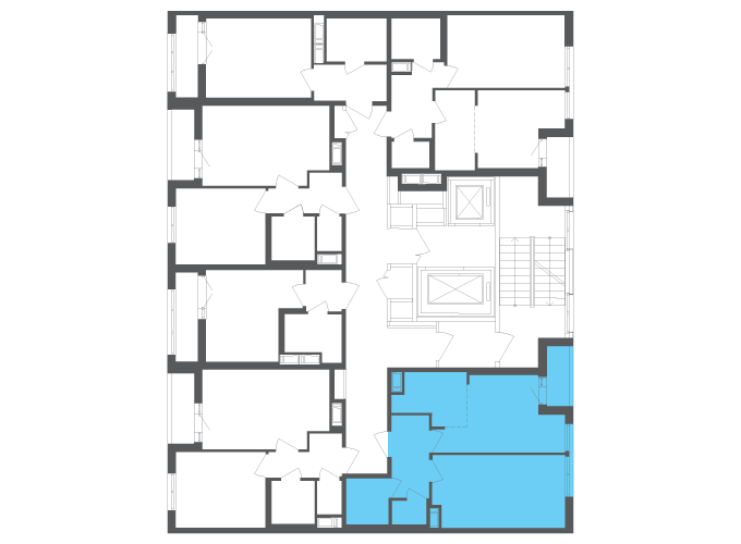 Квартира №111996 на этаже