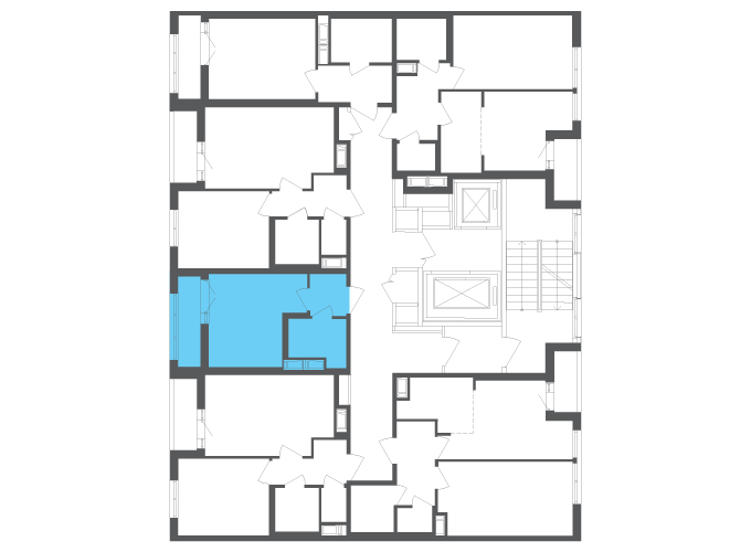 Квартира №111985 на этаже
