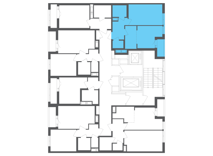 Квартира №112001 на этаже