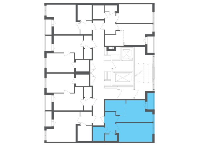 Квартира №112009 на этаже