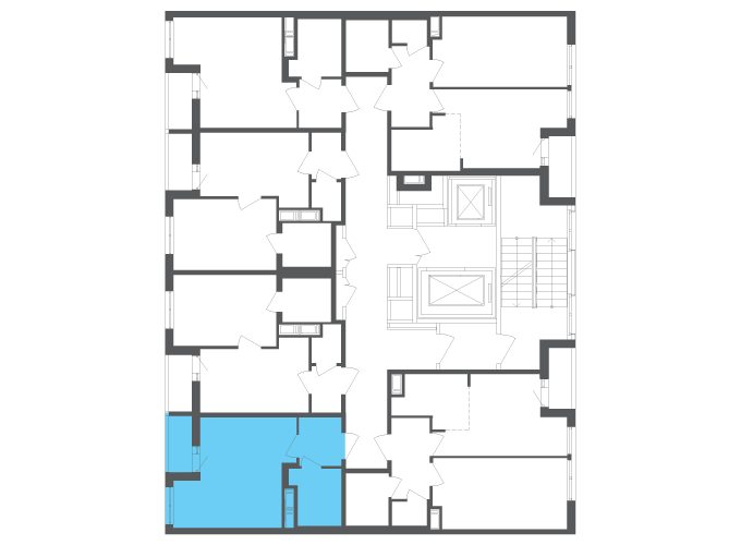 Квартира №112054 на этаже