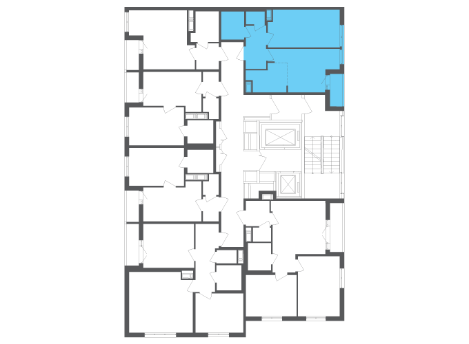 Квартира №112086 на этаже
