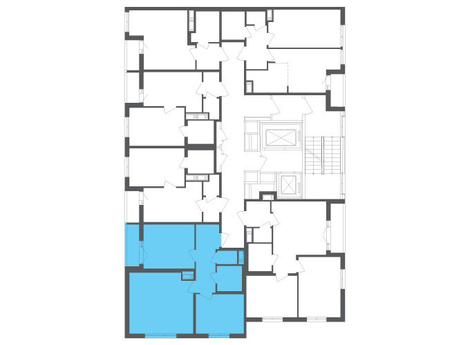 Квартира №112097 на этаже