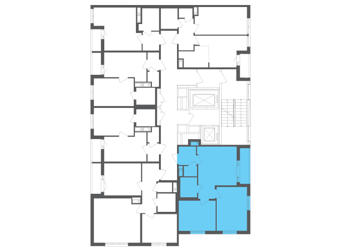 Квартира №112103 на этаже