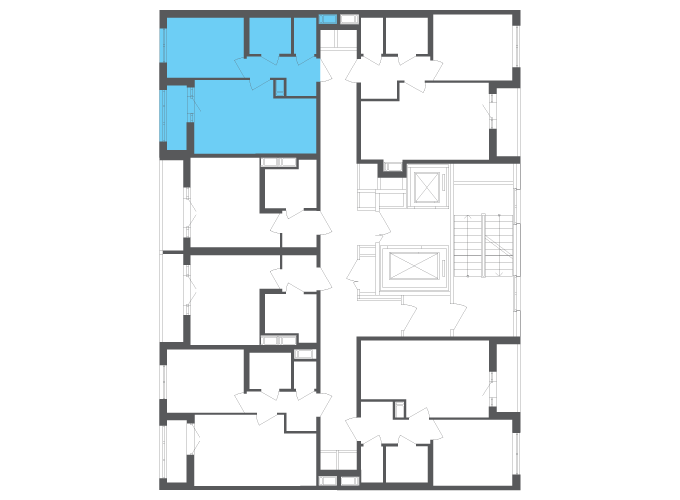 Квартира №111345 на этаже