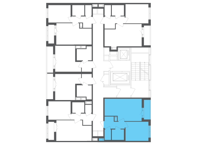 Квартира №111348 на этаже