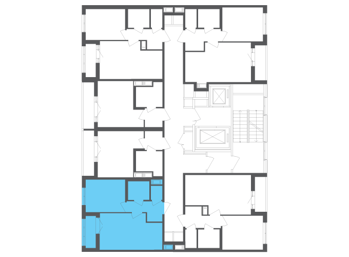 Квартира №111349 на этаже