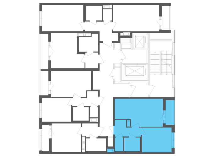 Квартира №111430 на этаже