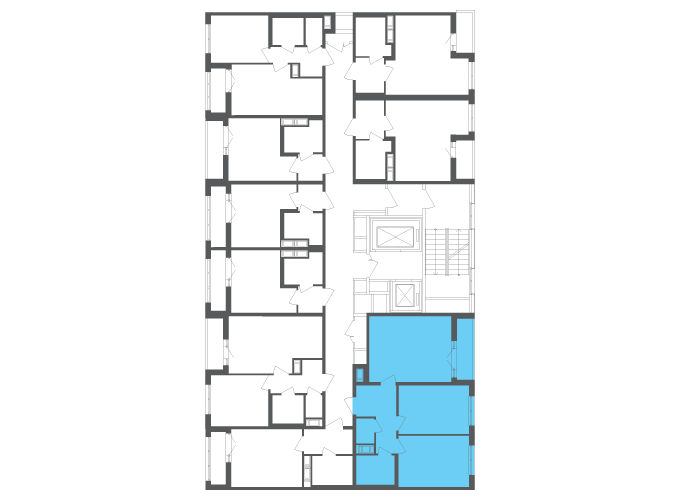 Квартира №111463 на этаже