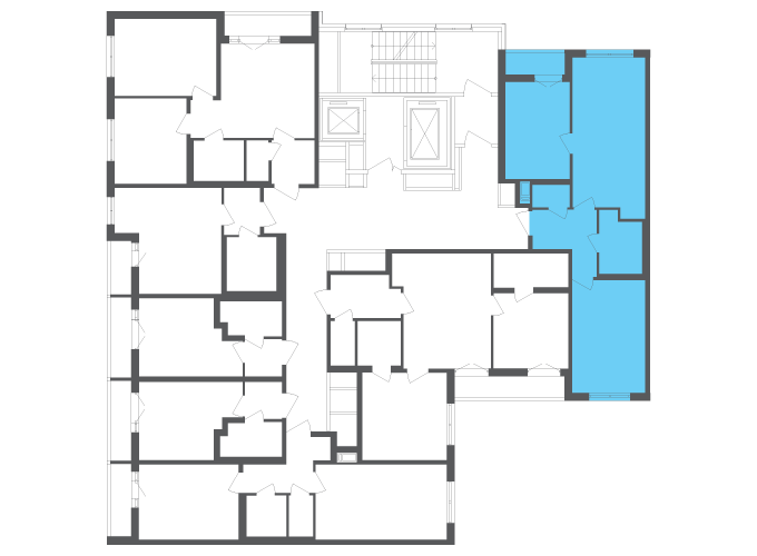 Квартира №111542 на этаже