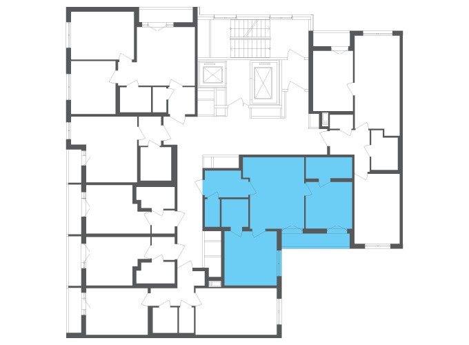 Квартира №111553 на этаже