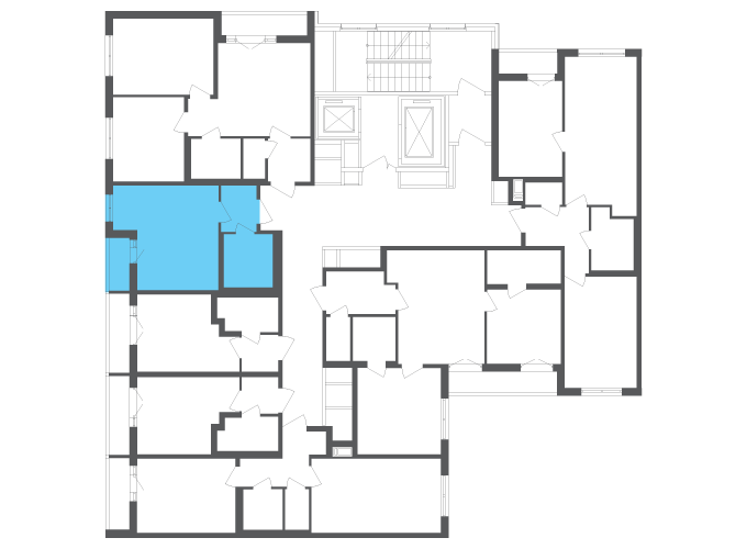 Квартира №111597 на этаже