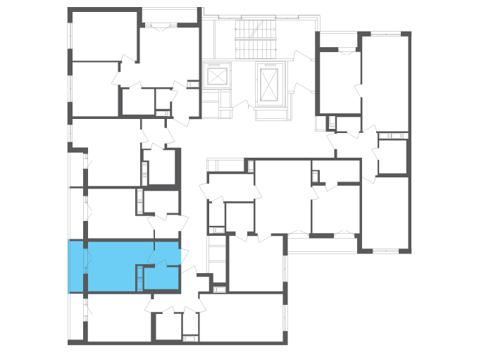 Квартира №111598 на этаже