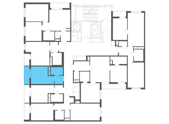 Квартира №111576 на этаже