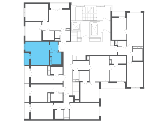 Квартира №111607 на этаже