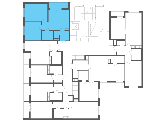 Квартира №111578 на этаже