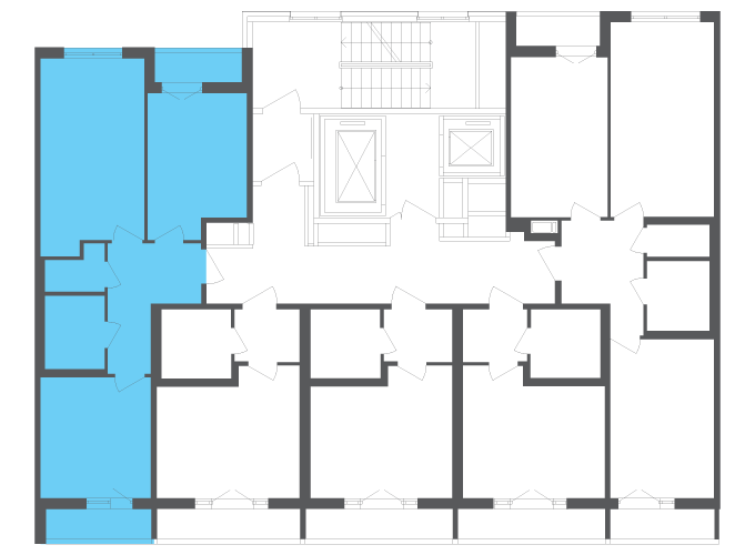 Квартира №111663 на этаже