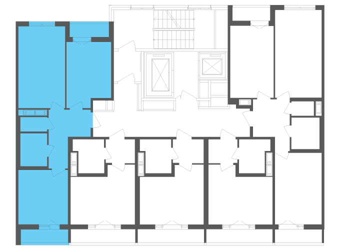 Квартира №111631 на этаже