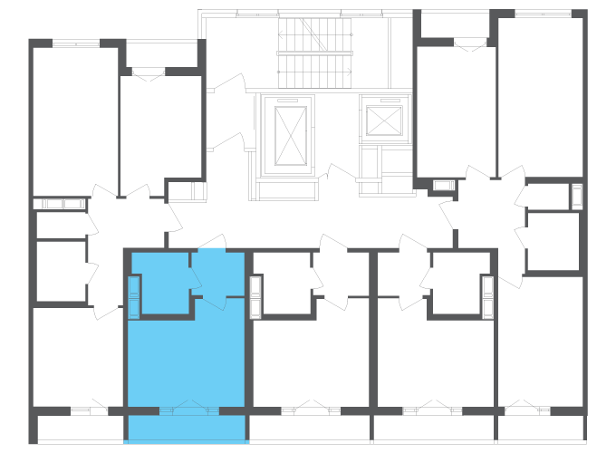 Квартира №111640 на этаже