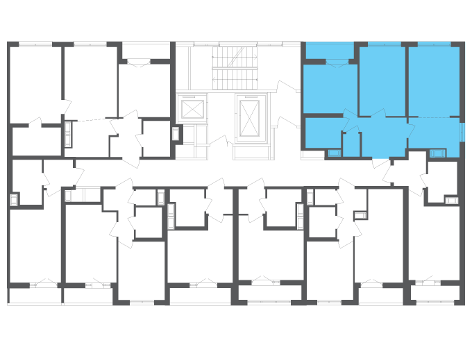 Квартира №111698 на этаже