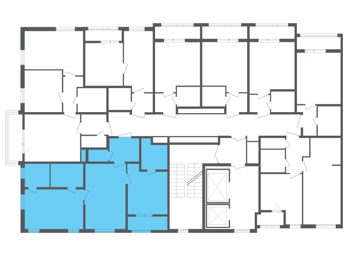 Квартира №112155 на этаже